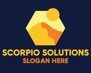 Desert Sand Dune Mountain logo design