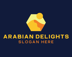 Desert Sand Dune Mountain logo design