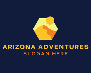 Arizona - Desert Sand Dune Mountain logo design