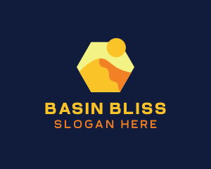 Desert Sand Dune Mountain logo design