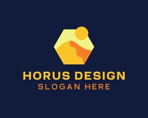 Desert Sand Dune Mountain logo design