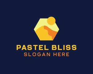 Desert Sand Dune Mountain logo design