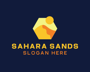 Desert Sand Dune Mountain logo design