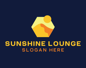 Desert Sand Dune Mountain logo design