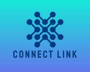 Blue Generic Network Technology logo design