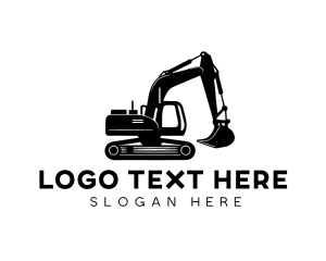 Heavy Machinery - Excavator Machinery Transport logo design