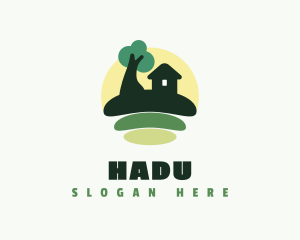 Tree - Hut Farm House logo design