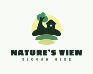 Scenic - Hut Farm House logo design