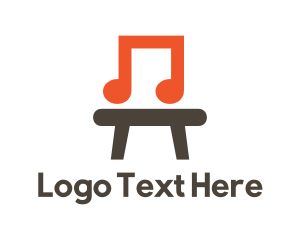 Musical Note - Musical Chair Stool logo design