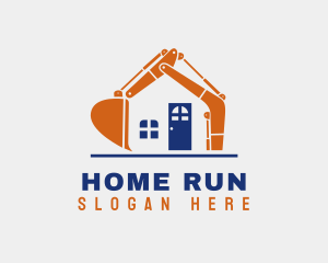 Excavator Home Builder logo design