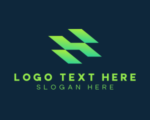 Letter H - Digital Crypto Software logo design