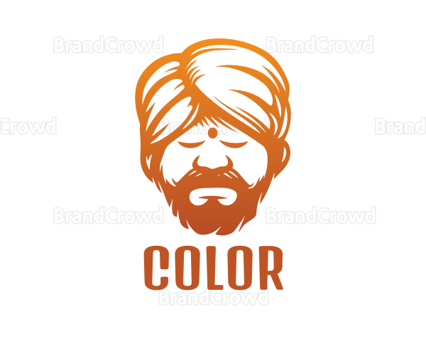 Sleeping Turban Man Logo