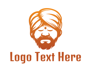 Arabian Nights - Sleeping Turban Man logo design