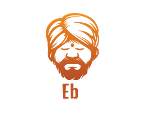 Sleeping Turban Man Logo