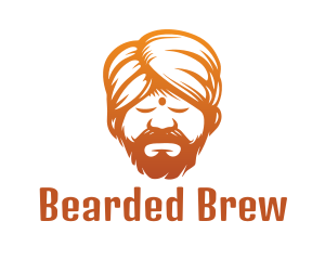 Sleeping Turban Man logo design