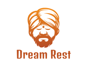 Sleeping Turban Man logo design