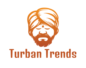 Turban - Sleeping Turban Man logo design