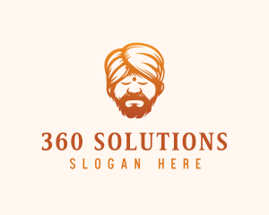 Sleeping Turban Man logo design