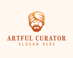 Sleeping Turban Man logo design