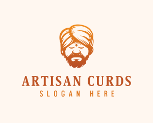 Sleeping Turban Man logo design