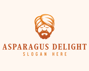 Sleeping Turban Man logo design