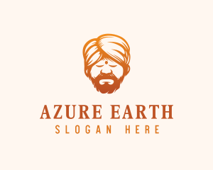 Sleeping Turban Man logo design