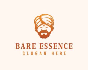 Sleeping Turban Man logo design