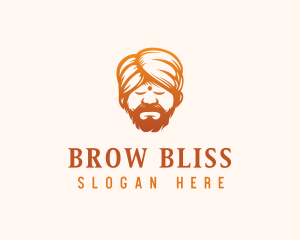 Sleeping Turban Man logo design