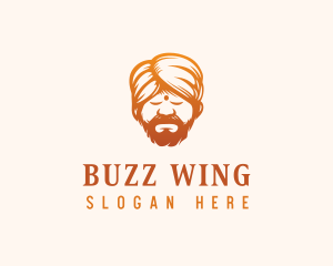 Sleeping Turban Man logo design