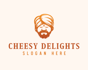 Sleeping Turban Man logo design