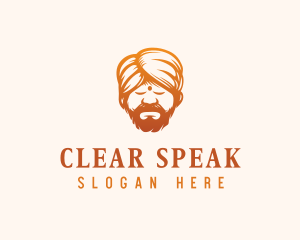 Sleeping Turban Man logo design