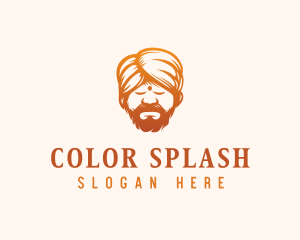 Sleeping Turban Man logo design