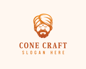 Sleeping Turban Man logo design