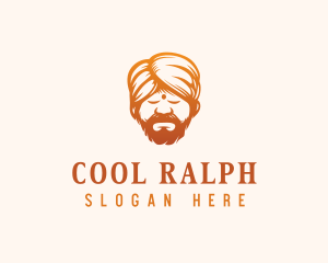 Sleeping Turban Man logo design