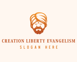 Sleeping Turban Man logo design