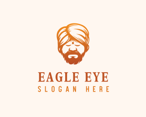 Sleeping Turban Man logo design