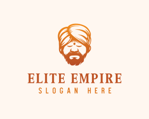 Sleeping Turban Man logo design