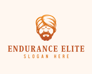 Sleeping Turban Man logo design