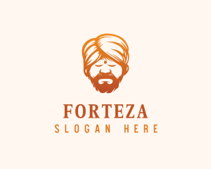 Sleeping Turban Man logo design