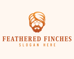 Sleeping Turban Man logo design