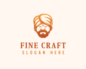 Sleeping Turban Man logo design