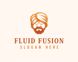 Sleeping Turban Man logo design