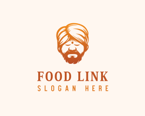 Sleeping Turban Man logo design