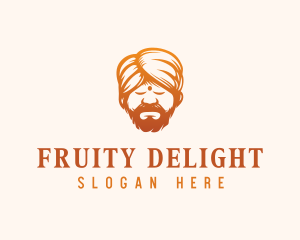 Sleeping Turban Man logo design