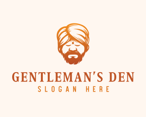 Sleeping Turban Man logo design