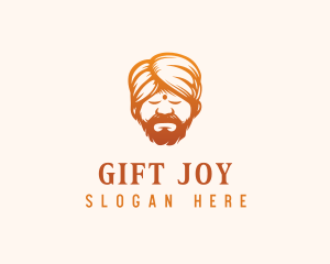 Sleeping Turban Man logo design