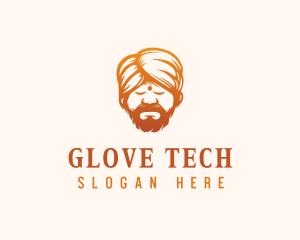 Sleeping Turban Man logo design