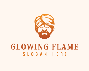 Sleeping Turban Man logo design