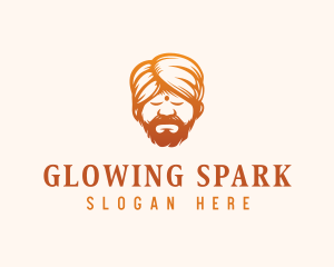 Sleeping Turban Man logo design