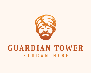 Sleeping Turban Man logo design